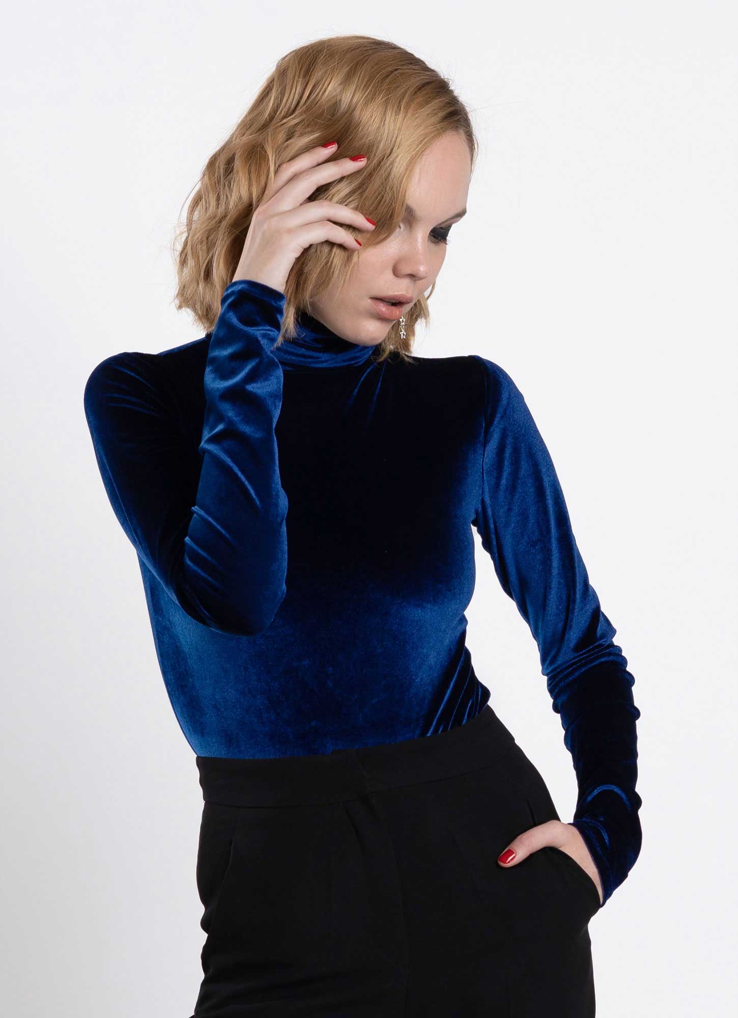 Velvet Turtleneck Bodysuit