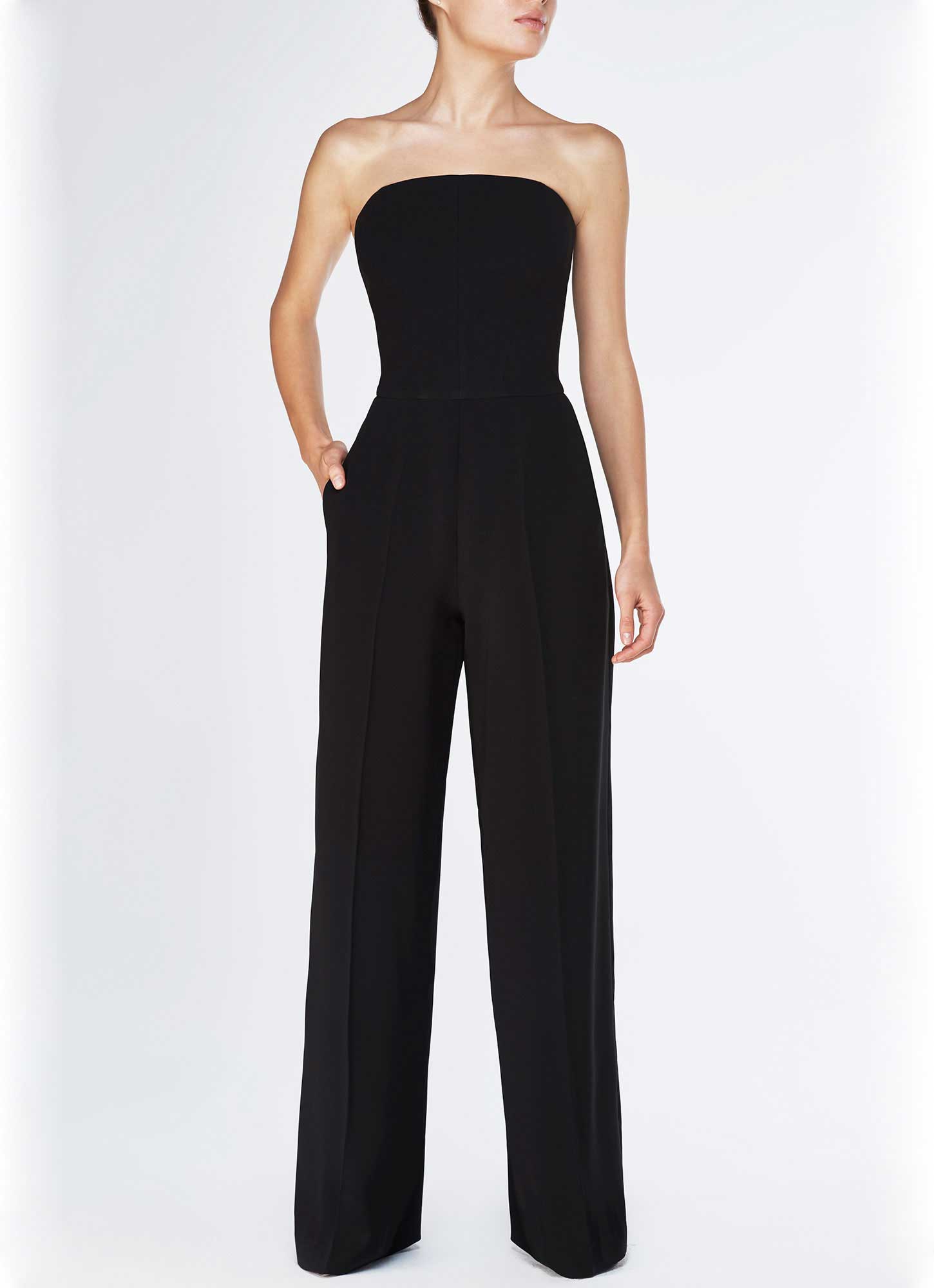 Strapless Wide-Leg Jumpsuit – Pearl And Rubies